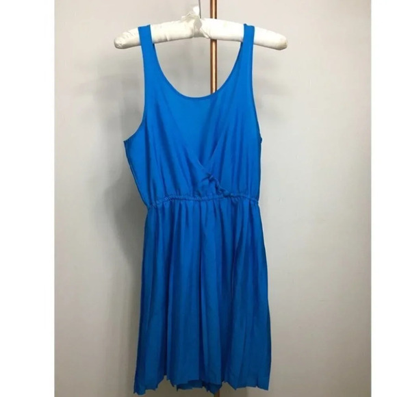 Forever 21 - Blue Pleated Slip  Dress - Picture 2 of 5